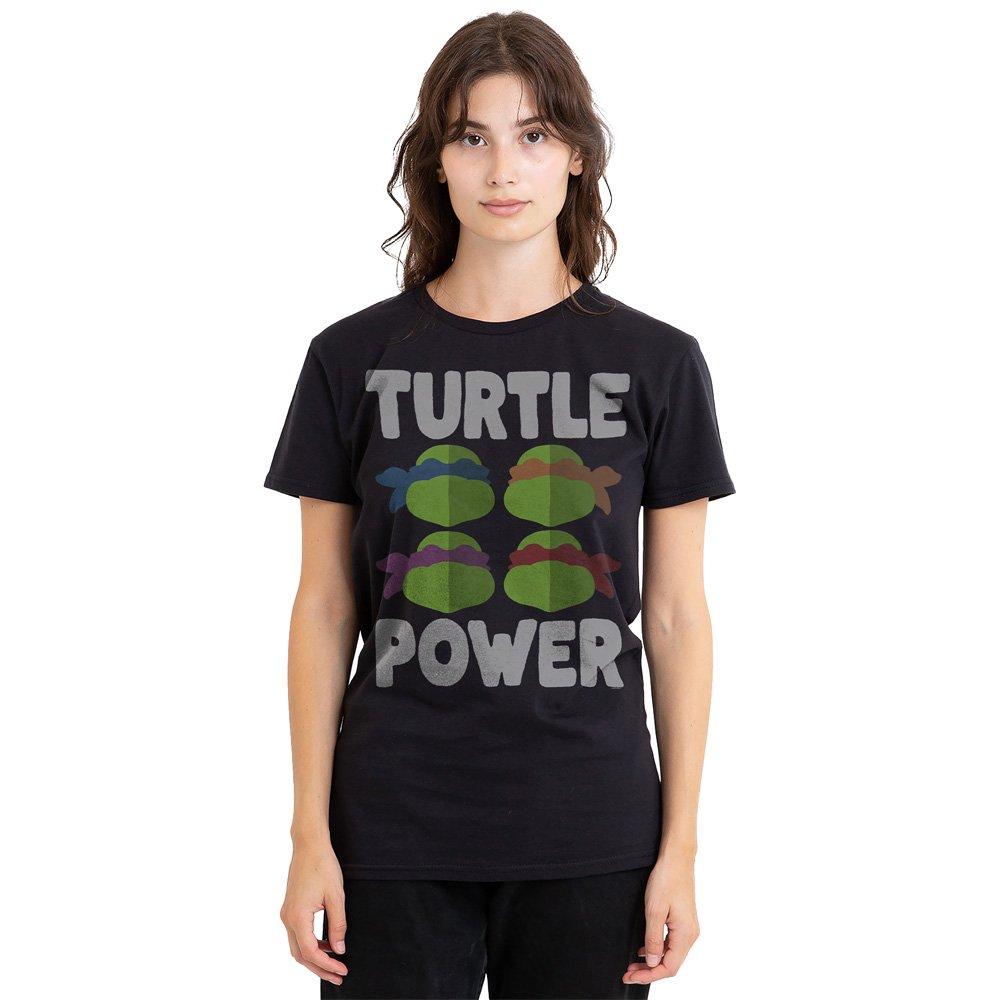 Black - Teenage Mutant Ninja Turtles - Tmnt Turtle Power Faces T-Shirt Black - 1