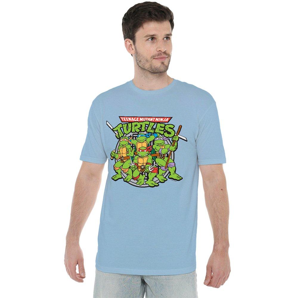 Light Blue - Teenage Mutant Ninja Turtles - Tmnt Classic Turtles T Shirt Light Blue - 1