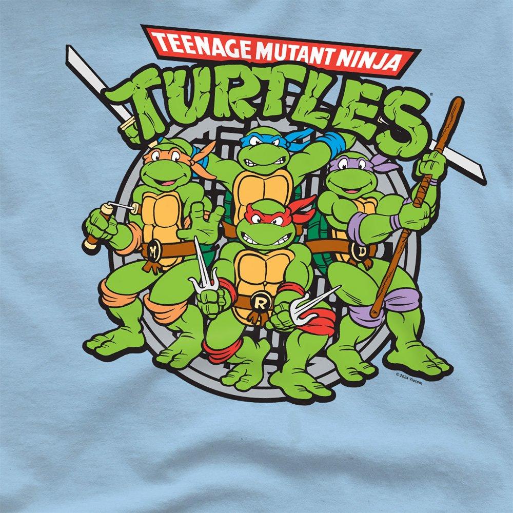 Light Blue - Teenage Mutant Ninja Turtles - Tmnt Classic Turtles T Shirt Light Blue - 2