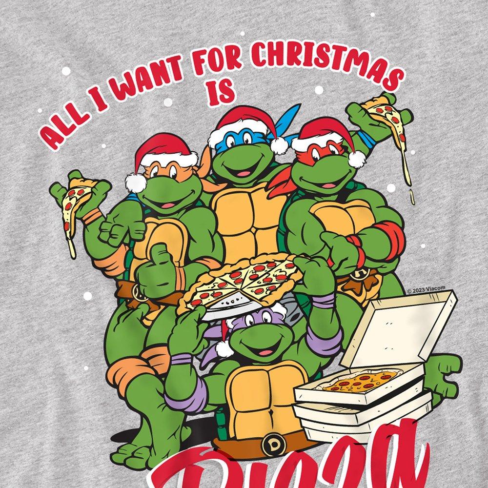 Light Grey - Teenage Mutant Ninja Turtles - Teenage Mutant Ninja Turtles Christmas Pizza T Shi - 2