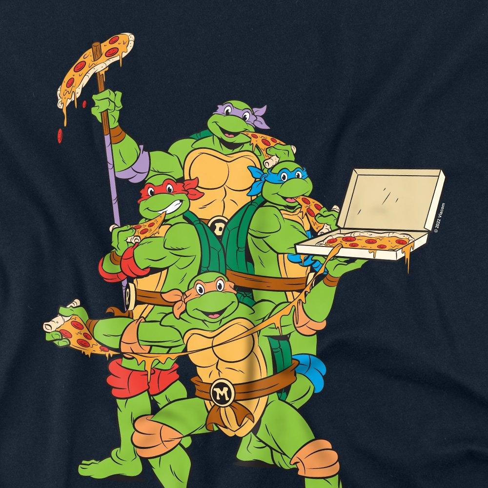 Navy - Teenage Mutant Ninja Turtles - Tmnt Pizza Party Long Sleeve T-Shirt Navy - 2