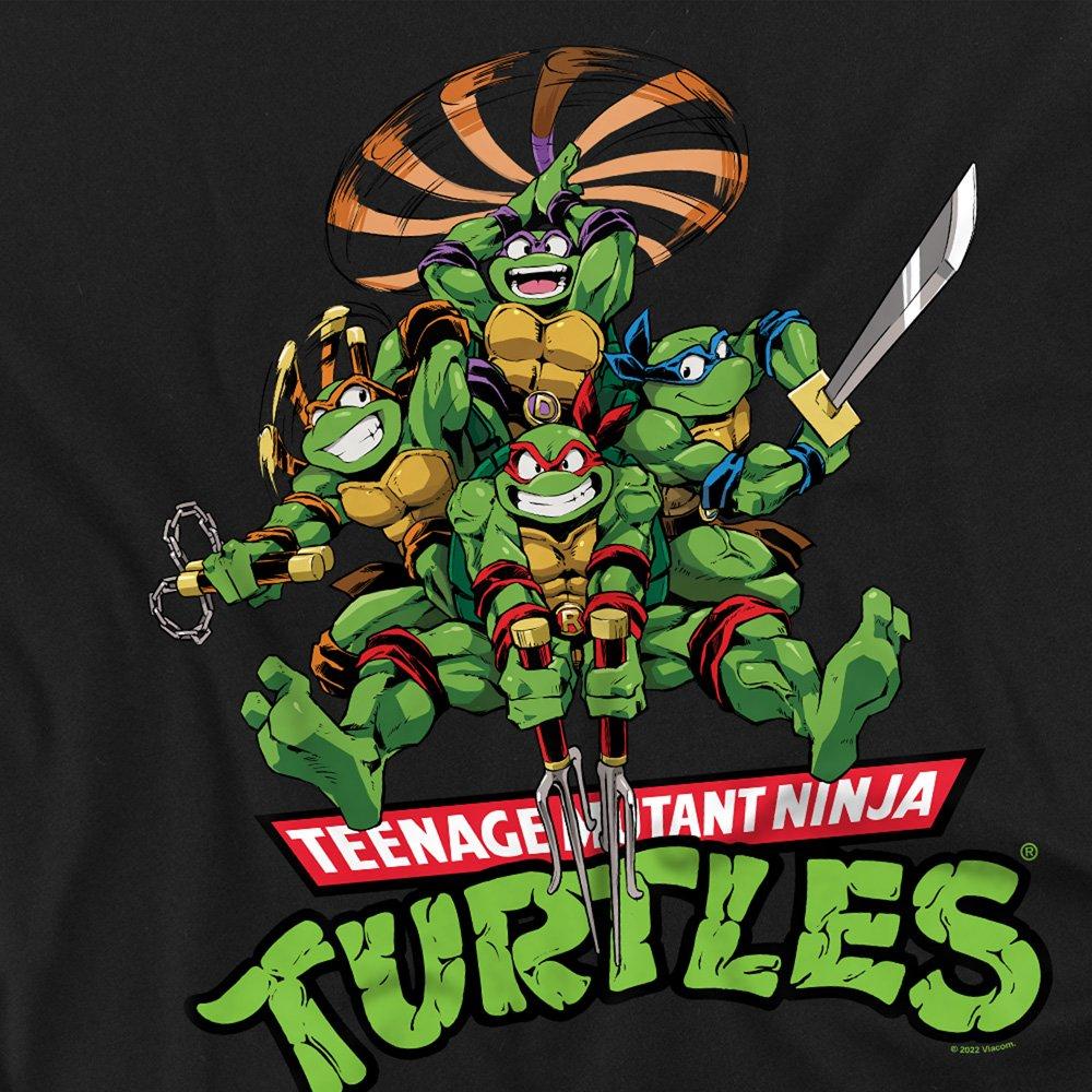 Black - Teenage Mutant Ninja Turtles - Tmnt Manga Turtles T Shirt Black - 2