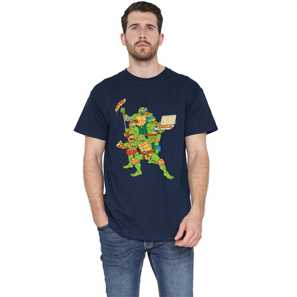 Navy - Teenage Mutant Ninja Turtles - Tmnt Pizza Party T Shirt Navy - 1