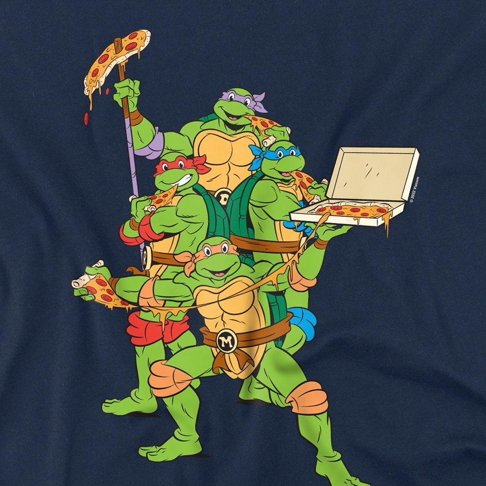 Navy - Teenage Mutant Ninja Turtles - Tmnt Pizza Party T Shirt Navy - 2