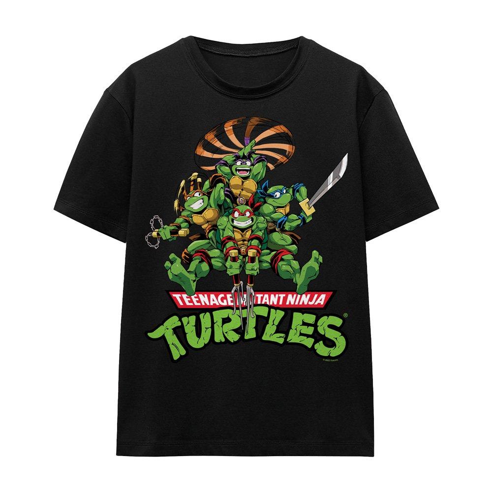 Black - Teenage Mutant Ninja Turtles - Tmnt Manga Turtles T-Shirt Black - 4