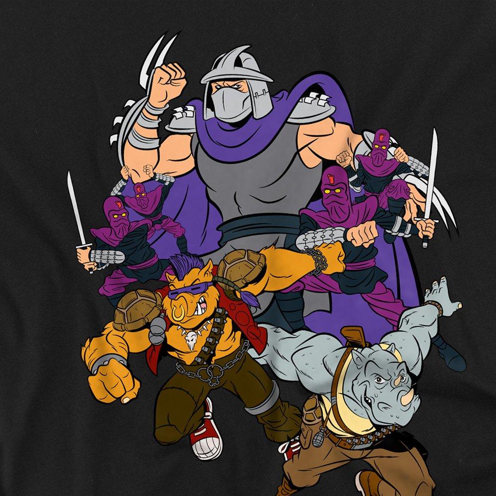 Black - Teenage Mutant Ninja Turtles - Tmnt Shredder And Foot Clan T Shirt Black - 2