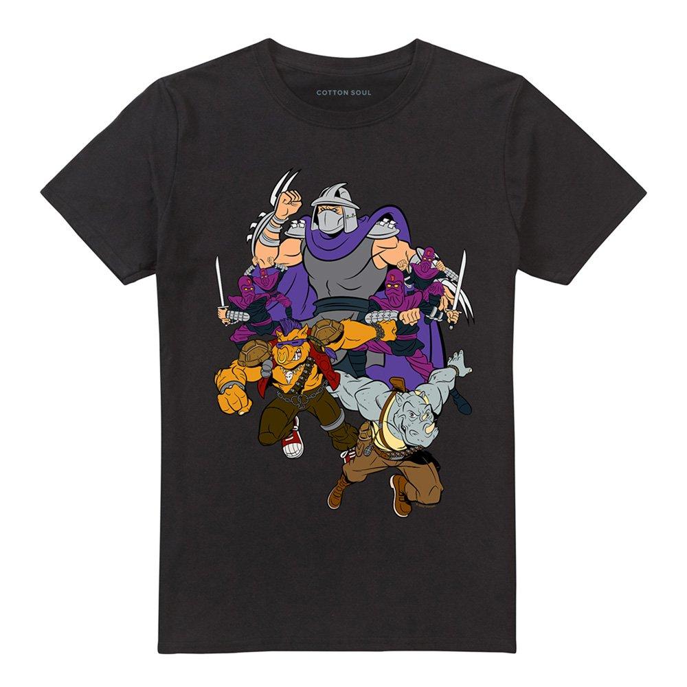 Black - Teenage Mutant Ninja Turtles - Tmnt Shredder And Foot Clan T Shirt Black - 4