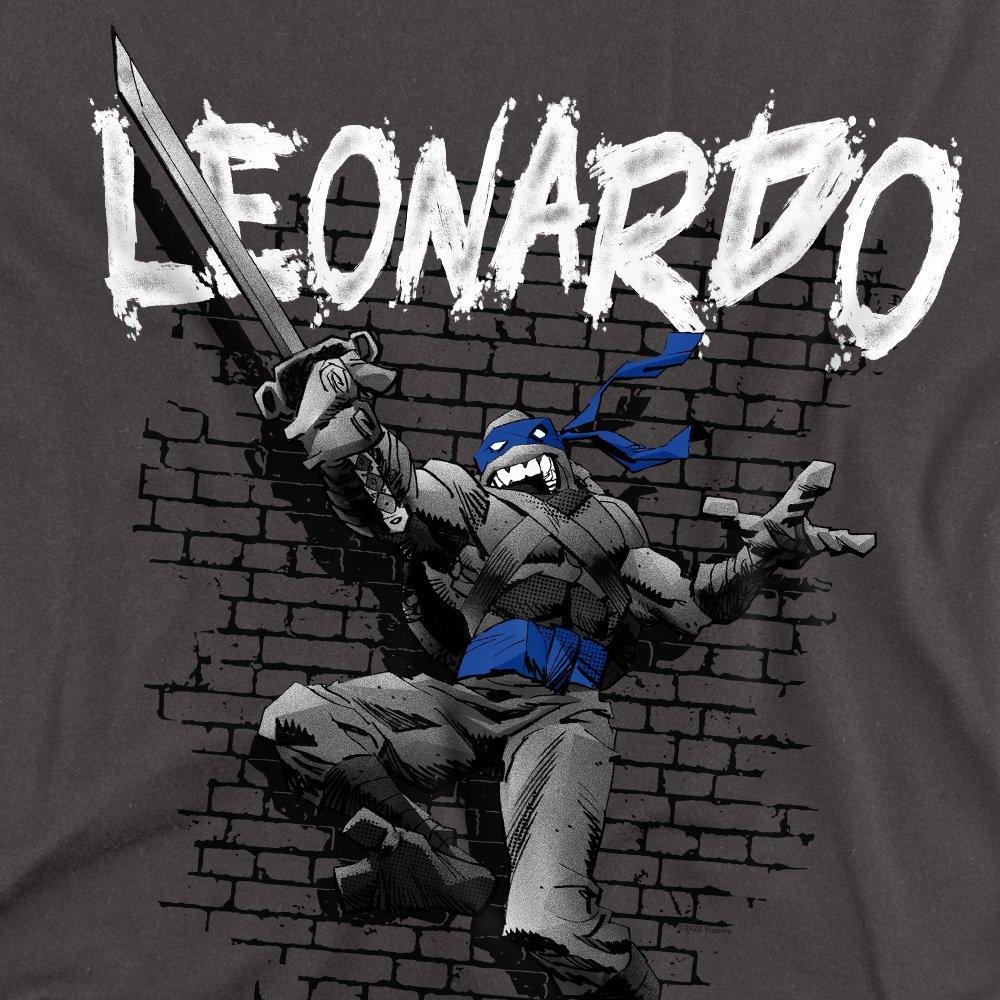 Charcoal - Teenage Mutant Ninja Turtles - Tmnt Tmnt Leonardo Mens Long Sleeve T Shirt-Charco - 2