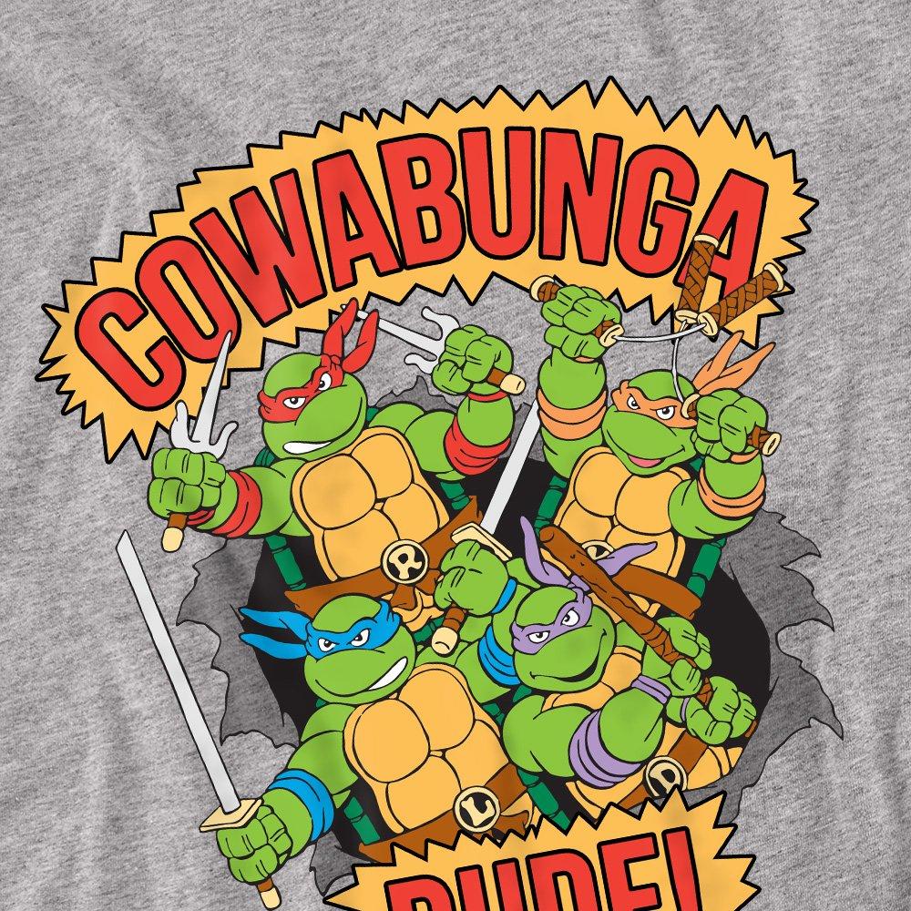 Grey - Teenage Mutant Ninja Turtles - Tmnt Cowabunga Dude Mens Long Sleeve T Shirt-Athle - 2