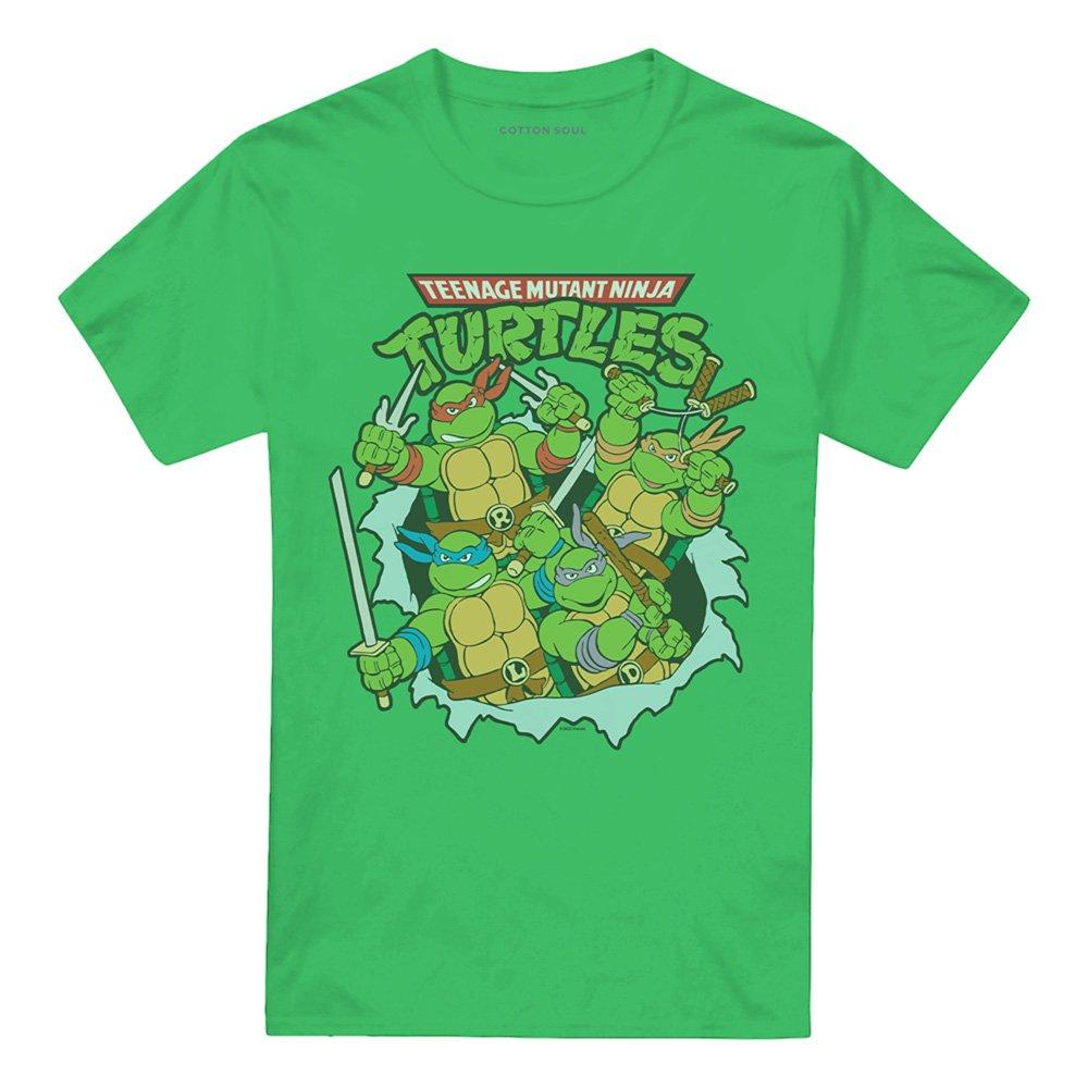 Green - Teenage Mutant Ninja Turtles - Tmnt Retro Group T Shirt Kelly Green - 4