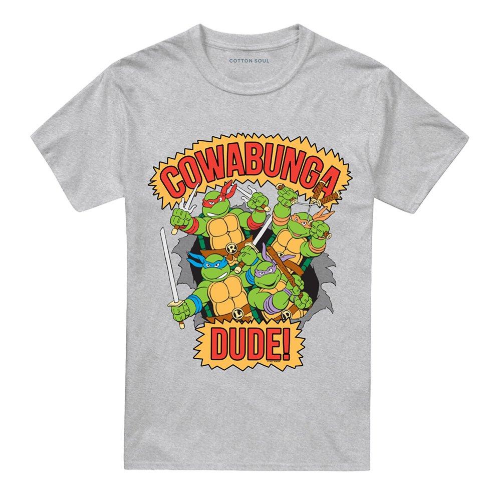 Grey - Teenage Mutant Ninja Turtles - Tmnt Cowabunga Dude T Shirt Athletic Heather - 4
