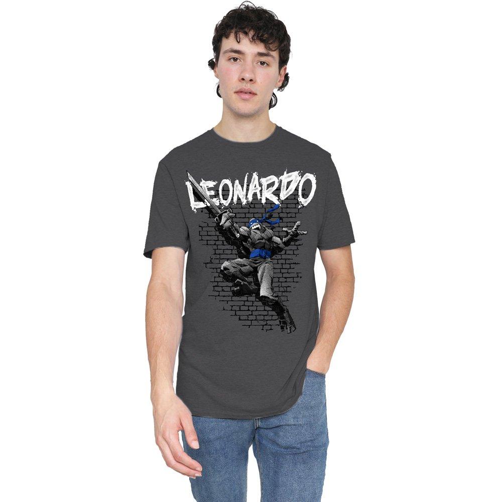 Charcoal - Teenage Mutant Ninja Turtles - Tmnt Tmnt Leonardo T-Shirt-Charcoal - 1