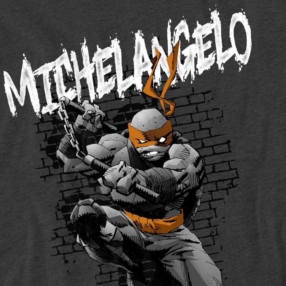 Charcoal - Teenage Mutant Ninja Turtles - Tmnt Tmnt Michelangelo T-Shirt-Charcoal - 2