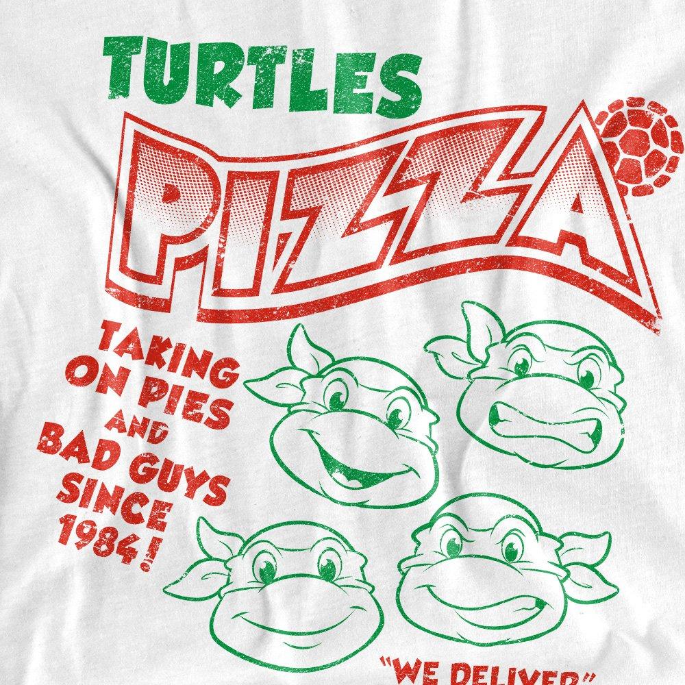 White - Teenage Mutant Ninja Turtles - Tmnt Turtles Pizza Mens Long Sleeve T Shirt White - 2