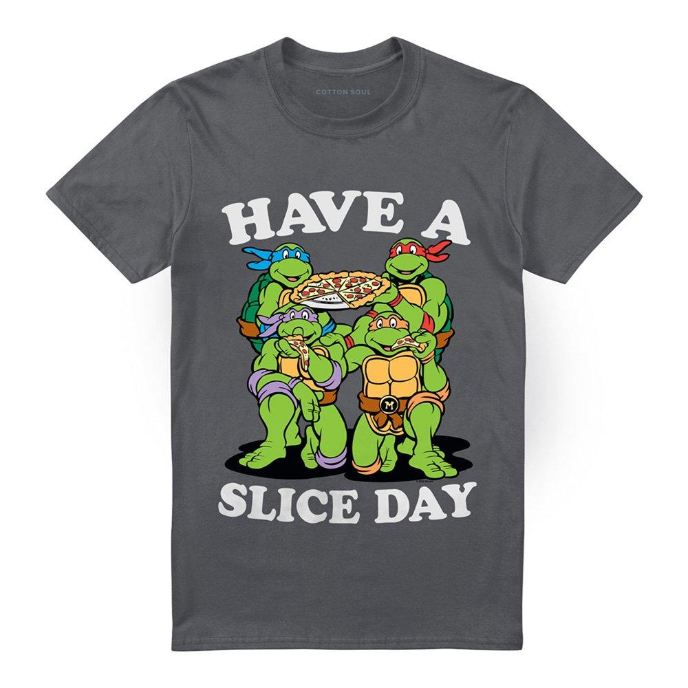 Charcoal - Teenage Mutant Ninja Turtles - Tmnt Have A Slice Day T Shirt Charcoal - 4