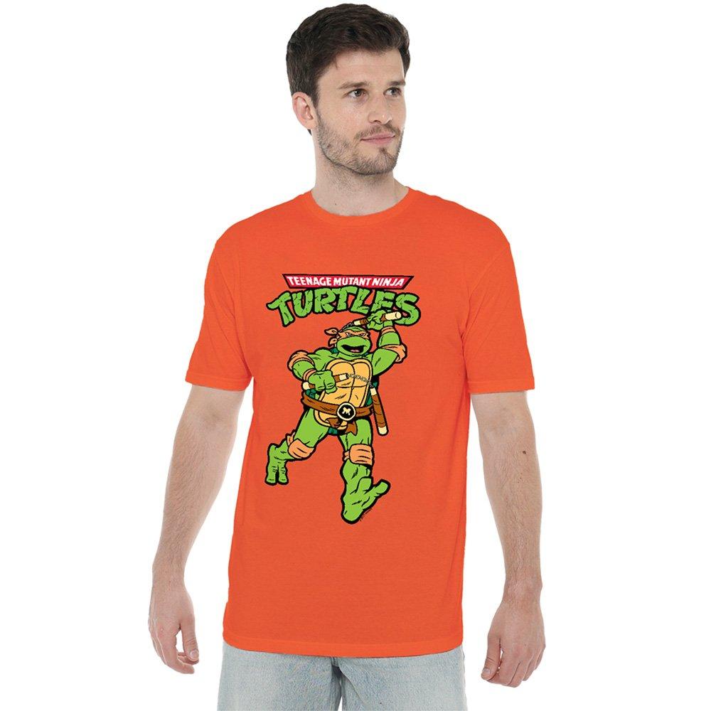 Orange - Teenage Mutant Ninja Turtles - Tmnt Retro Mikey T Shirt Orange - 1