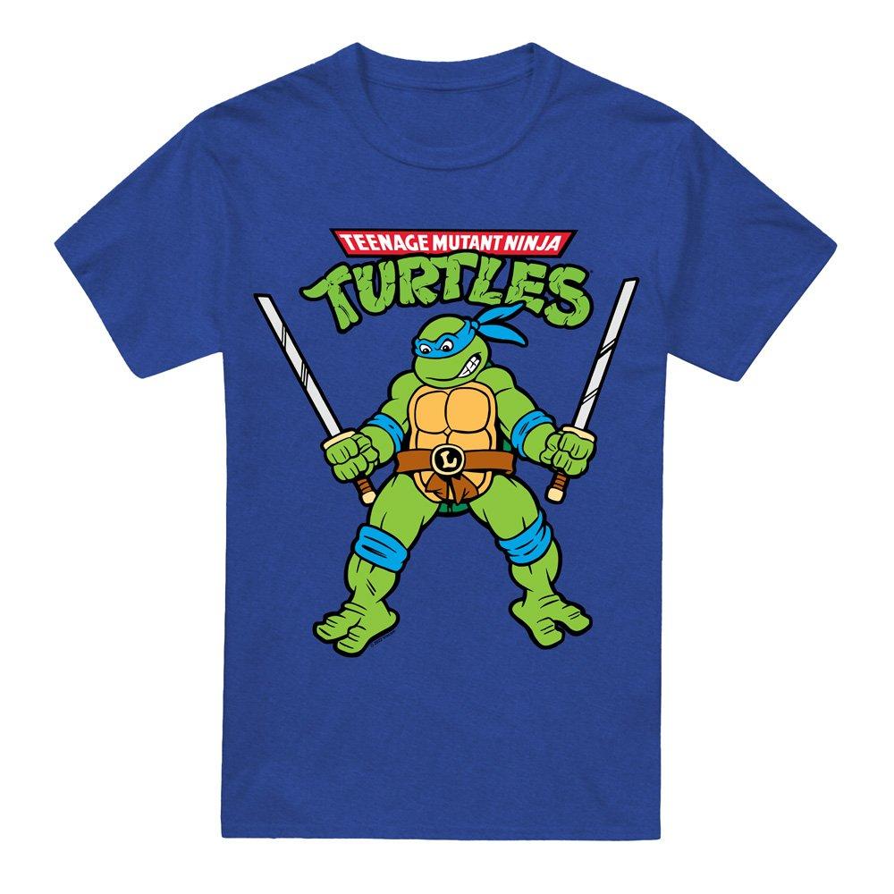 Royal - Teenage Mutant Ninja Turtles - Tmnt Retro Leo T-Shirt-Royal Blue - 4