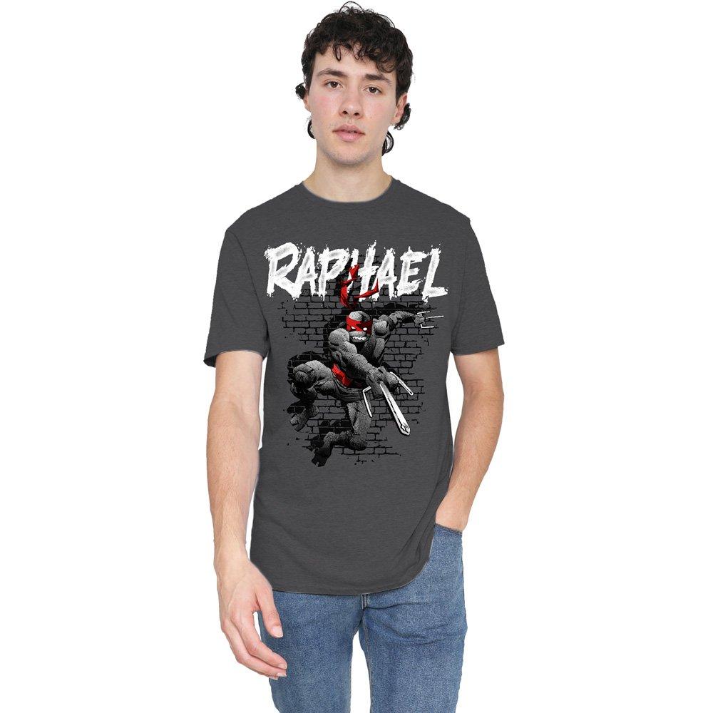 Charcoal - Teenage Mutant Ninja Turtles - Tmnt Tmnt Raphael T-Shirt-Charcoal - 1