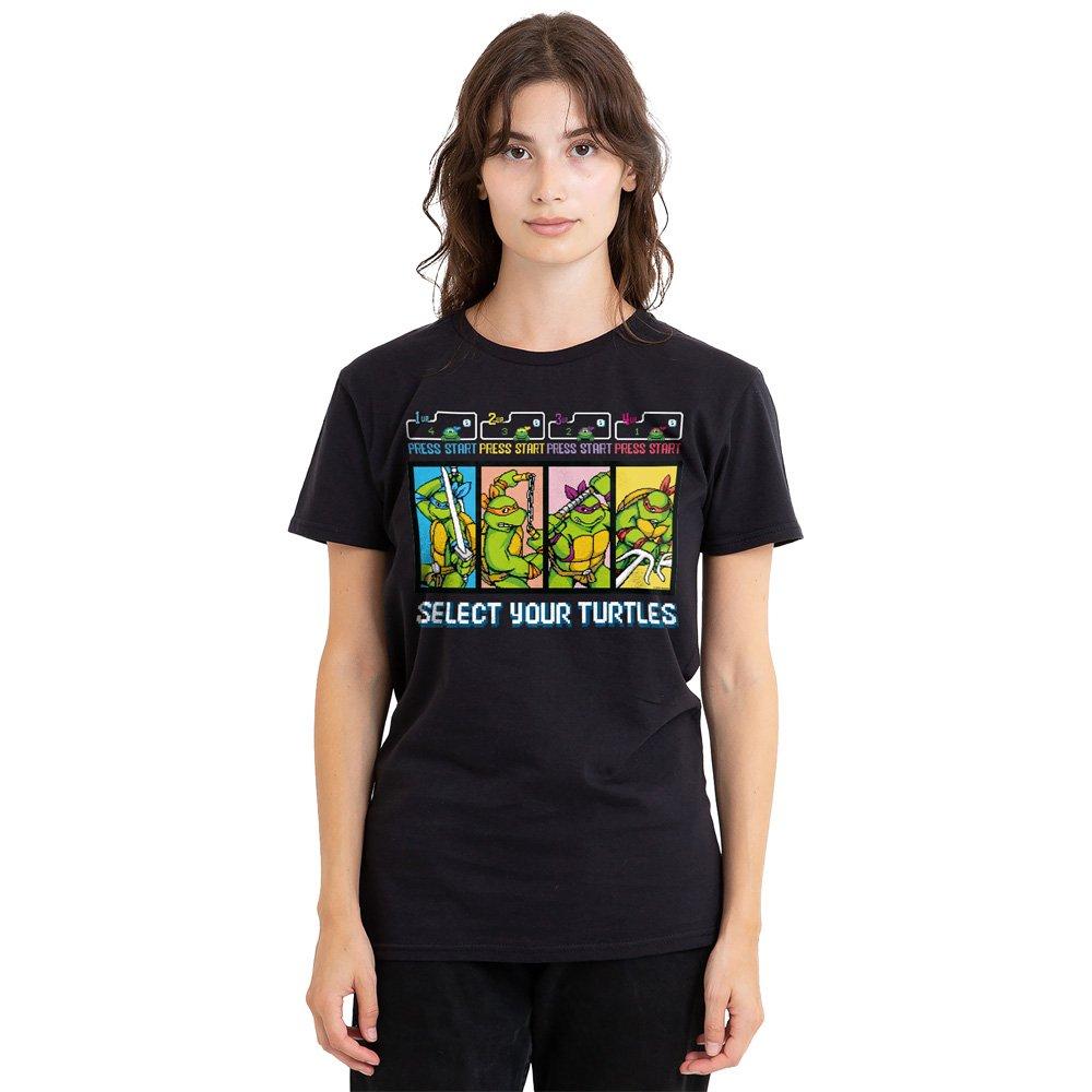Black - Teenage Mutant Ninja Turtles - TMNT Select Your Turtles Ladies T Shirt Black - 1