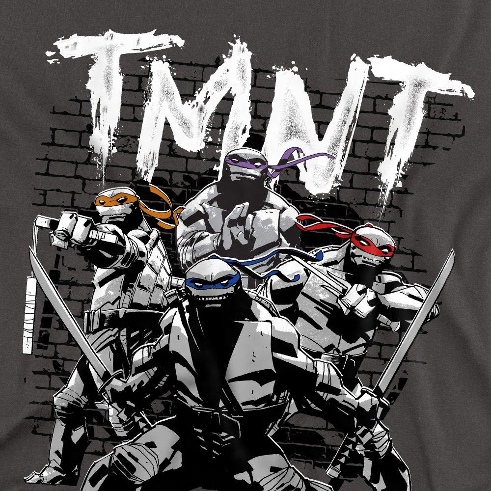 Charcoal - Teenage Mutant Ninja Turtles - Tmnt Tmnt Team Mens Long Sleeve T Shirt-Charcoal - 2