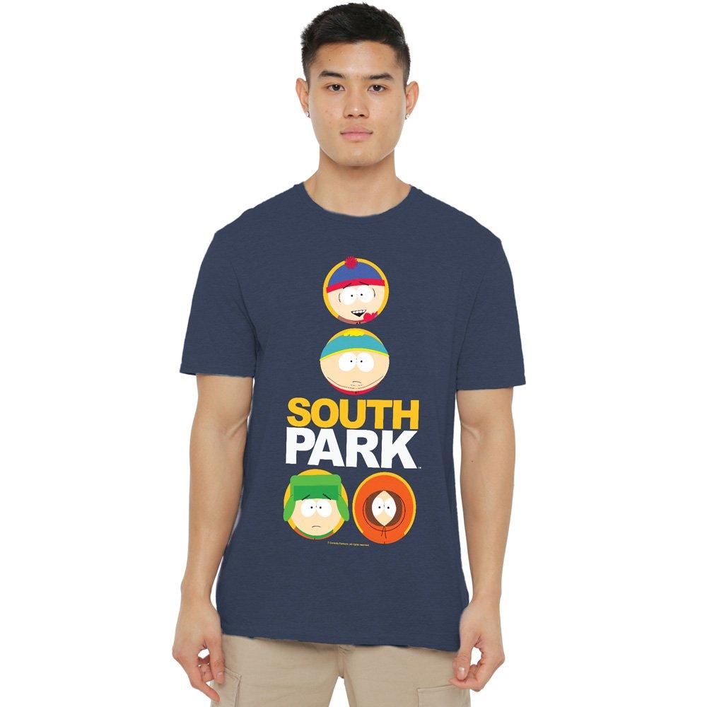 Navy - South Park - South Park Solid Circles-Adult Heather Navy - 1