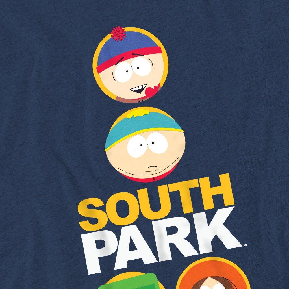 Navy - South Park - South Park Solid Circles-Adult Heather Navy - 2