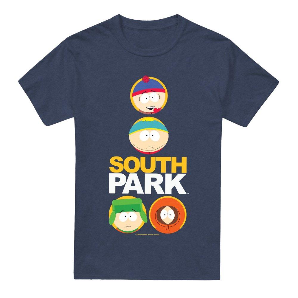 Navy - South Park - South Park Solid Circles-Adult Heather Navy - 4
