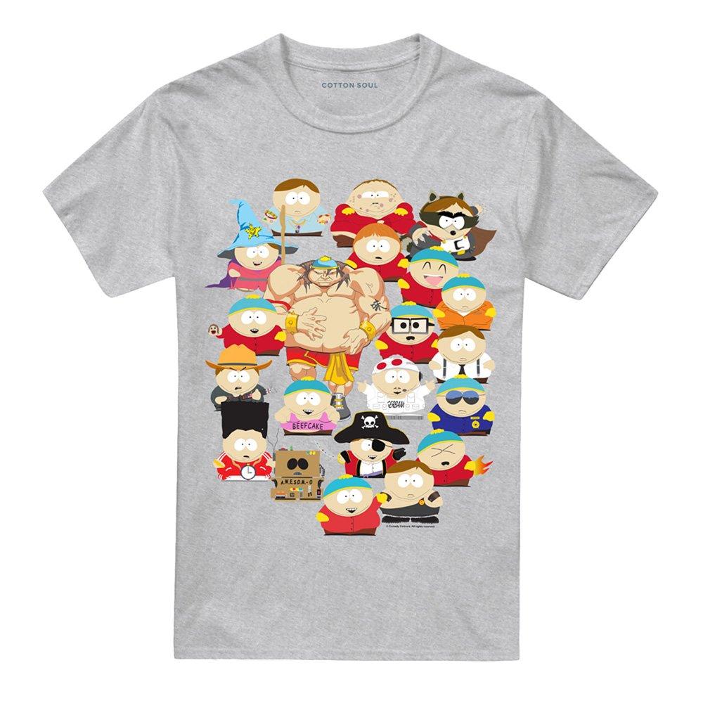 Light Grey - South Park - South Park Many Faces Of Cartman T Shirt Athletic - 4