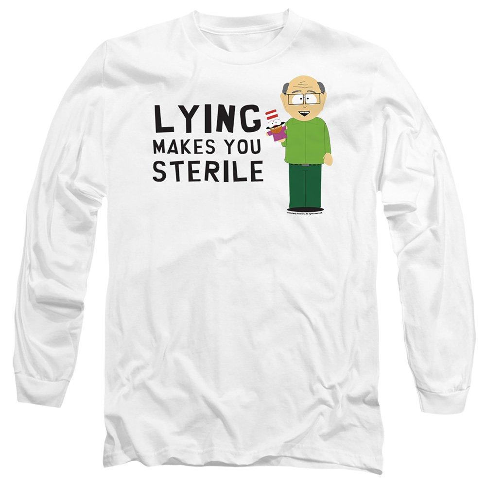 White - South Park - South Park Lying Makes You Sterile Long Sleeve T-S - 1