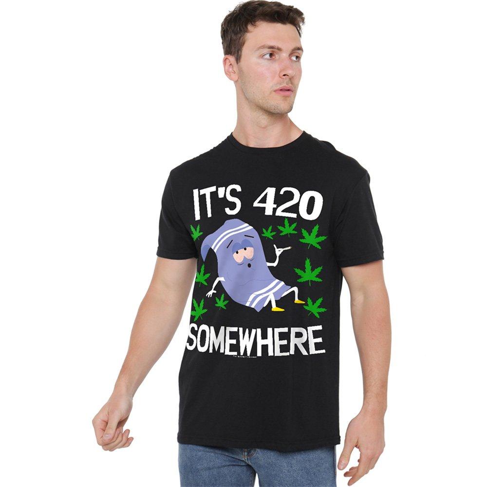 Black - South Park - South Park Towlie ItS 420 Somewhere T Shirt Blac - 1