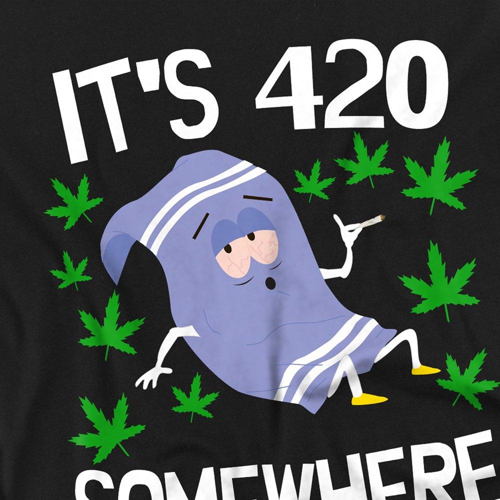 Black - South Park - South Park Towlie ItS 420 Somewhere T Shirt Blac - 2