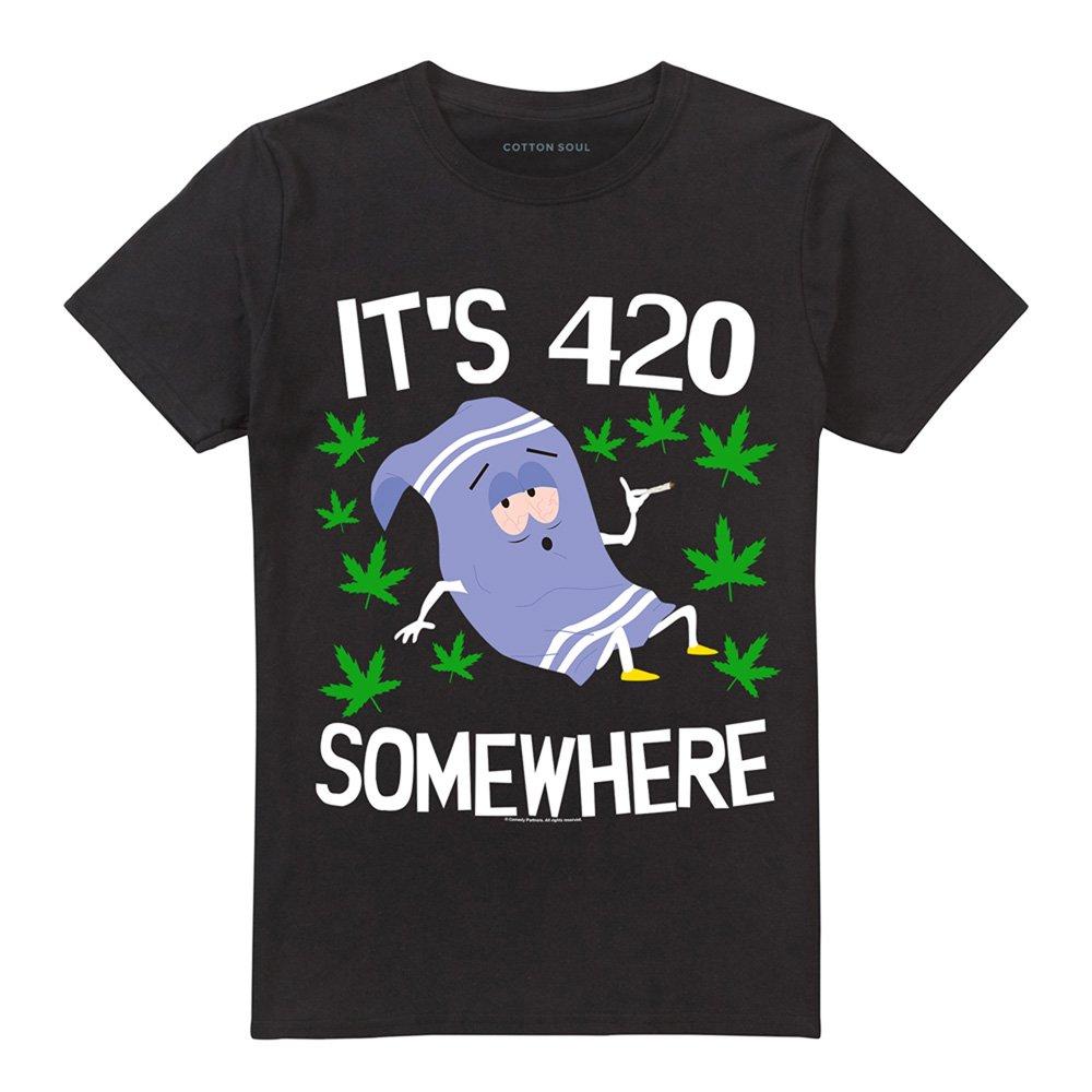 Black - South Park - South Park Towlie ItS 420 Somewhere T Shirt Blac - 4