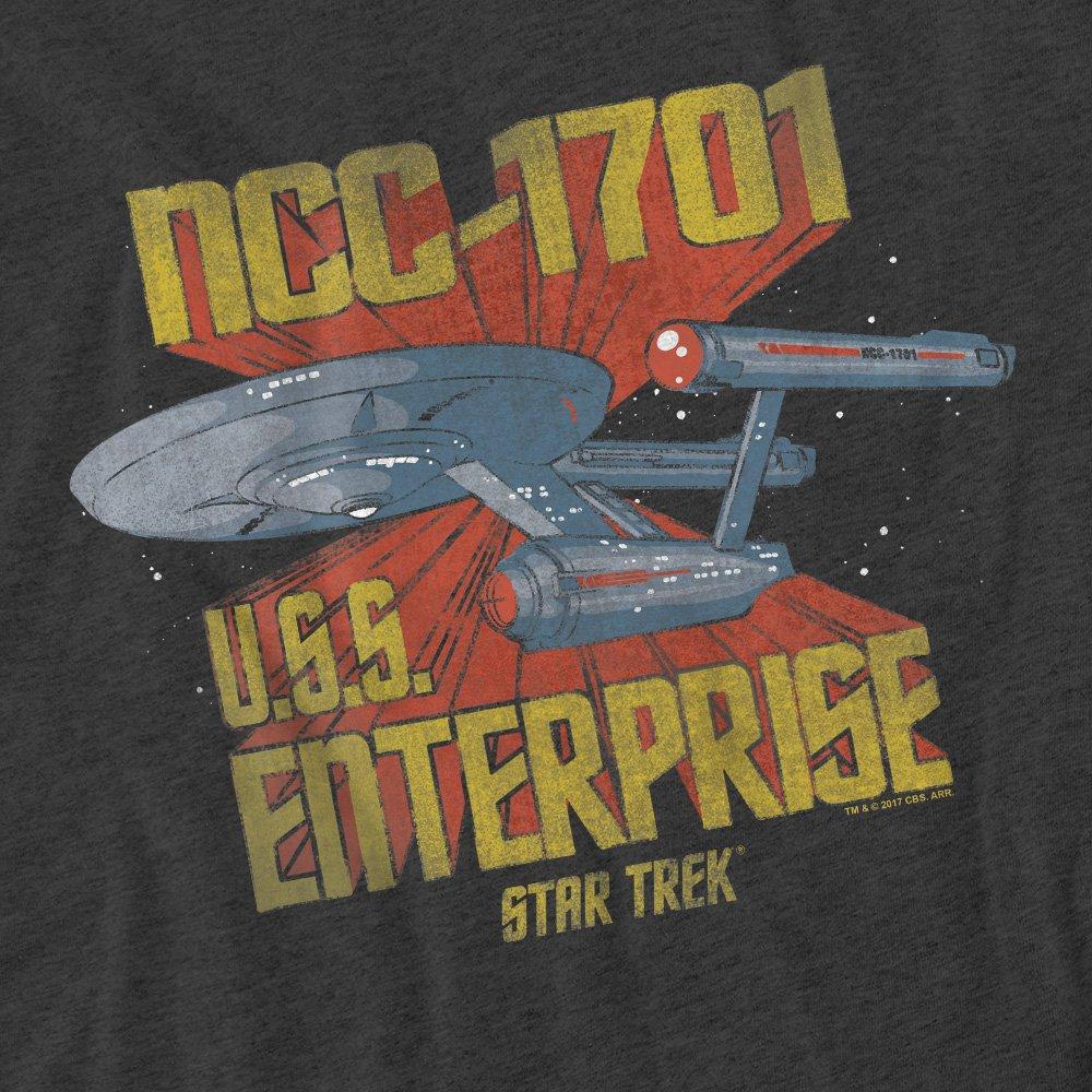Charcoal - Star Trek - Star Trek Ncc1701 Adult Heather  Charcoal - 2