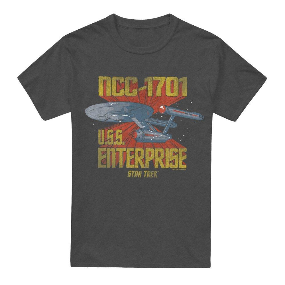 Charcoal - Star Trek - Star Trek Ncc1701 Adult Heather  Charcoal - 4