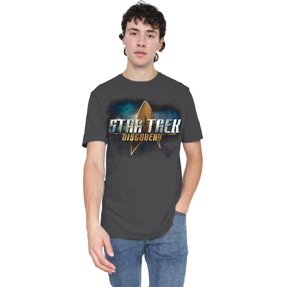 Charcoal - Star Trek - Star Trek Discovery Discovery Logo-Adult Heather - 1
