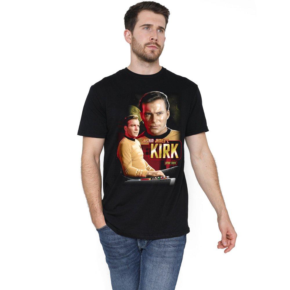 Black - Star Trek - Star Trek Captain Kirk T Shirt Black - 1