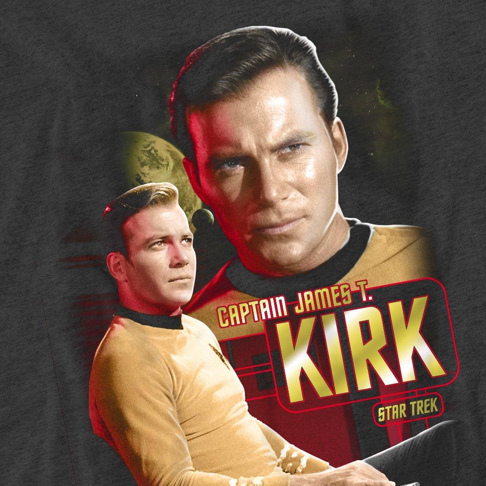 Charcoal - Star Trek - Star Trek Captain Kirk-Adult Heather Black - 2