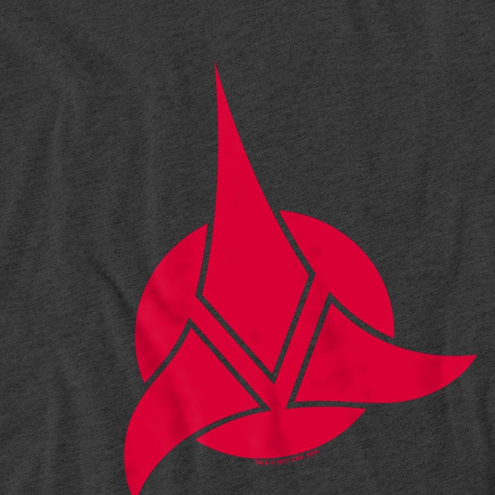 Charcoal - Star Trek - Star Trek Klingon Logo-Adult Heather Black - 2