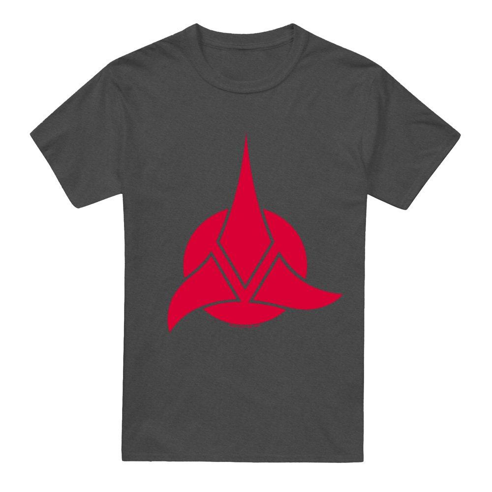 Charcoal - Star Trek - Star Trek Klingon Logo-Adult Heather Black - 4