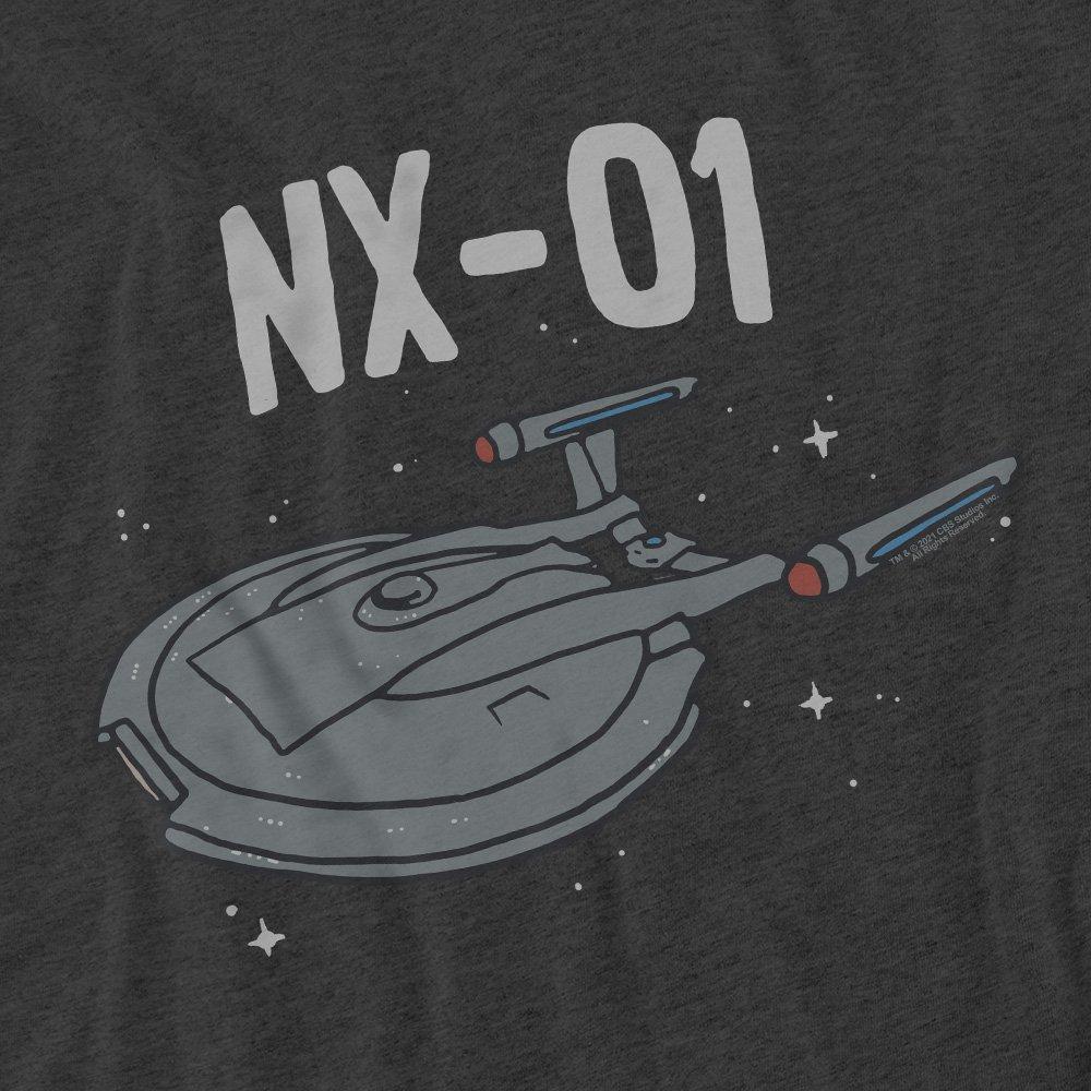 Charcoal - Star Trek - Star Trek The Og Nx Class-Uk Heather-Charcoal - 2