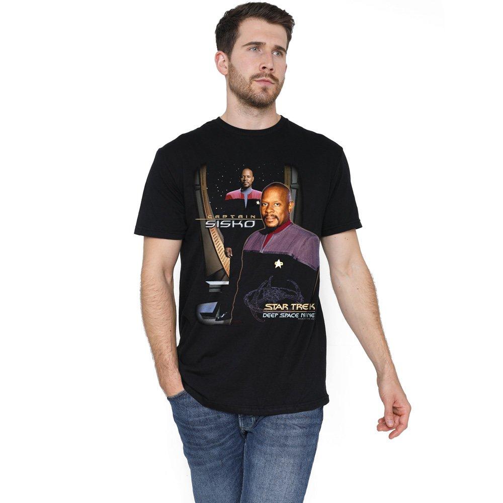 Black - Star Trek - Star Trek Captain Sisko Unisex T Shirt Black - 1