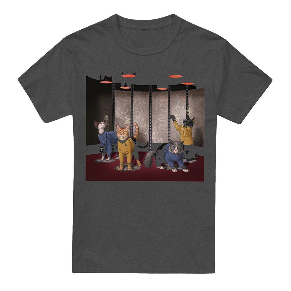 Charcoal - Star Trek - Star Trek Beam Meow Up-Adult Heather Black - 4