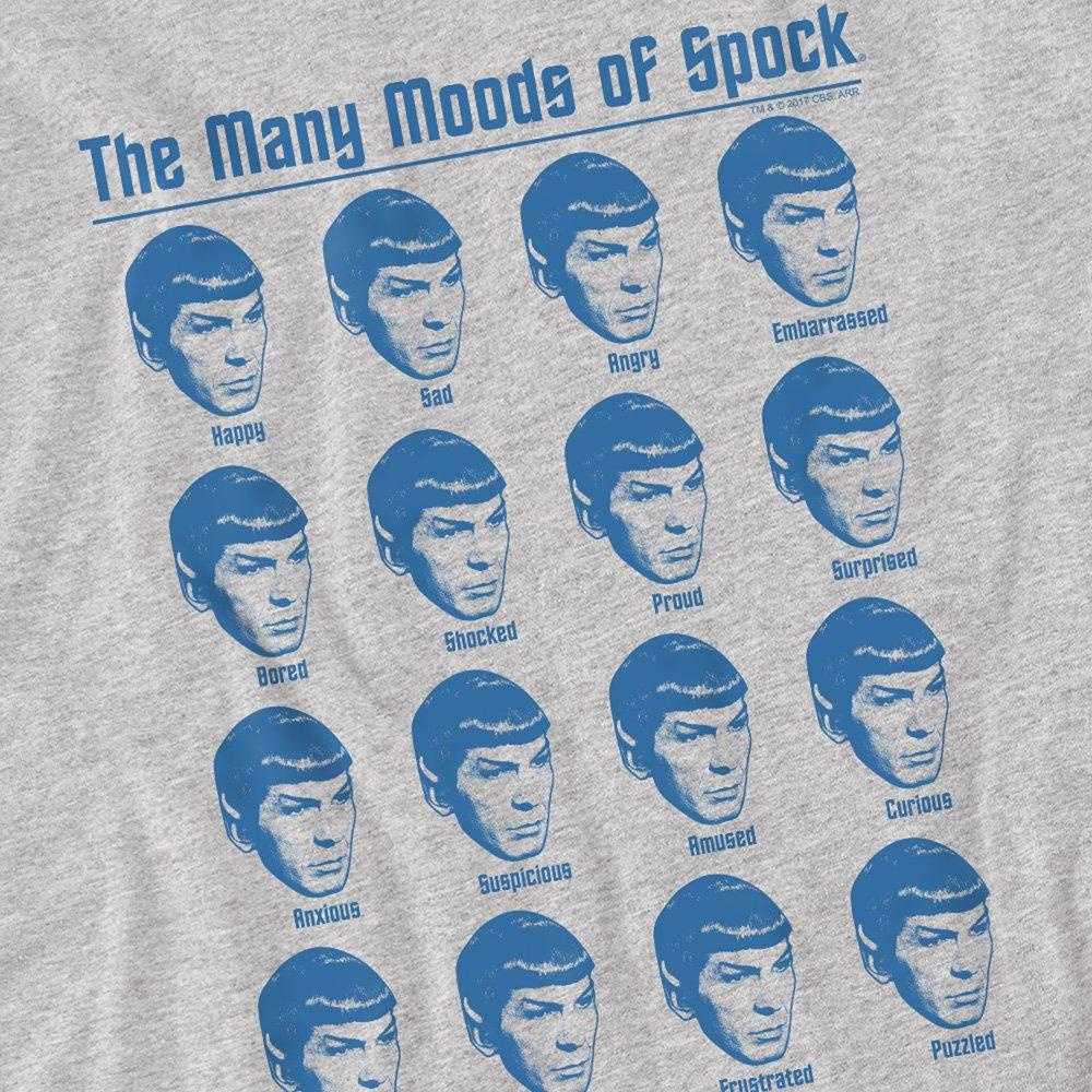 Blue - Star Trek - Star Trek Many Moods Of Spock T Shirt Carolina Bl - 2