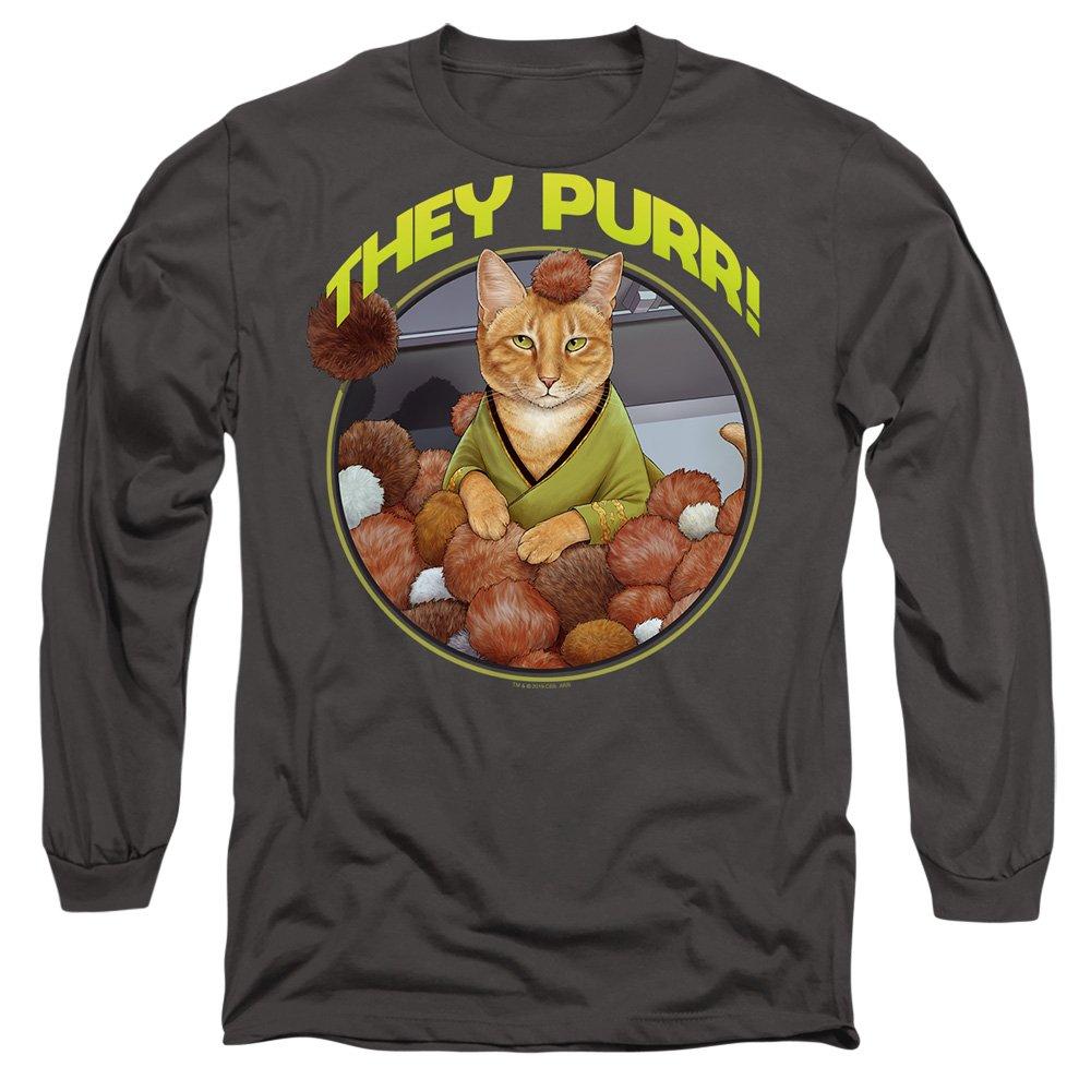 Grey - Star Trek - Star Trek The Purr Long Sleeve T-Shirt Charcoal - 1