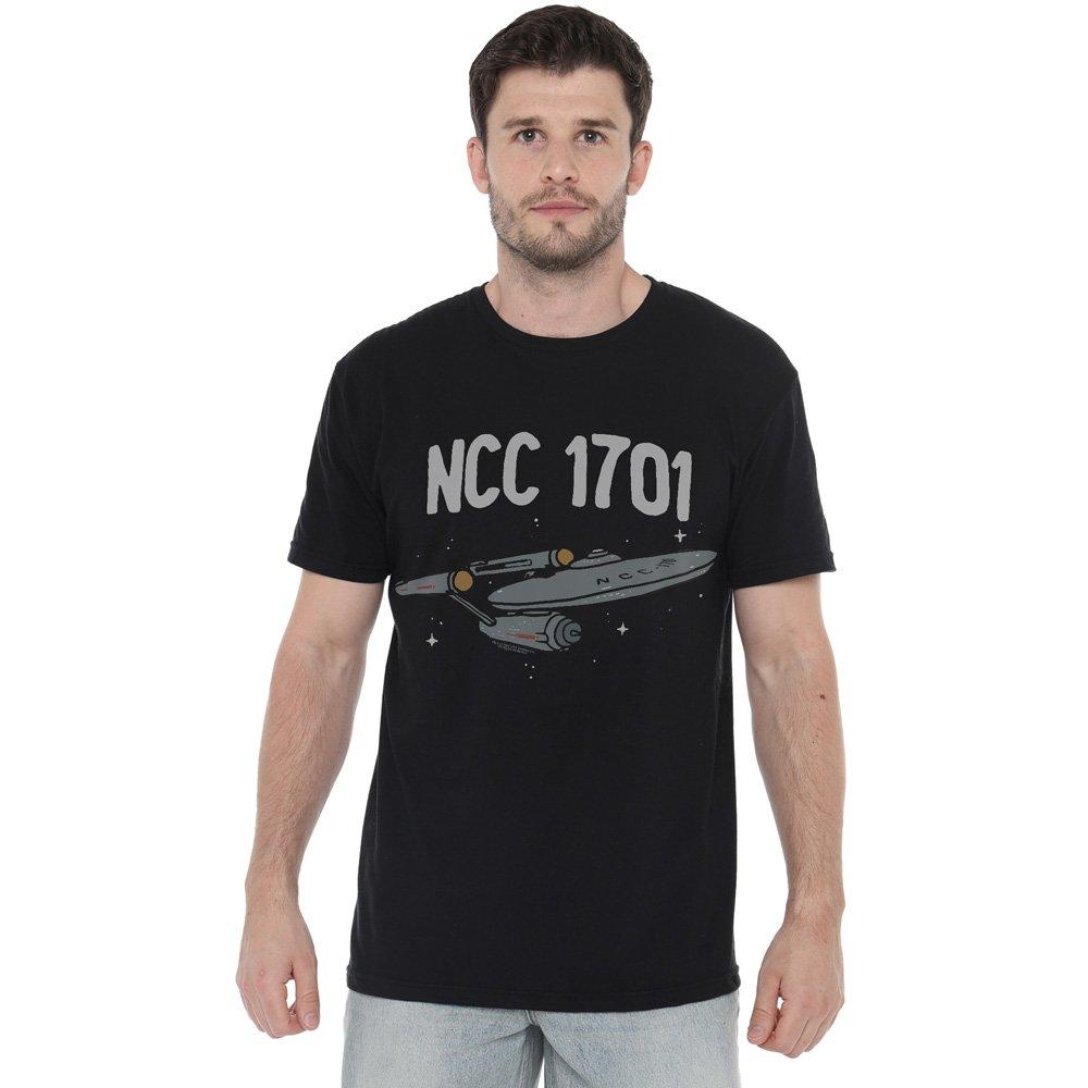 Black - Star Trek - Star Trek The First Enterprise T Shirt Black - 1