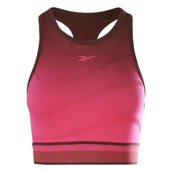 Reebok United By Fitness Seamless Crop Long-Sleeve Top Wo Gym Vest Womens