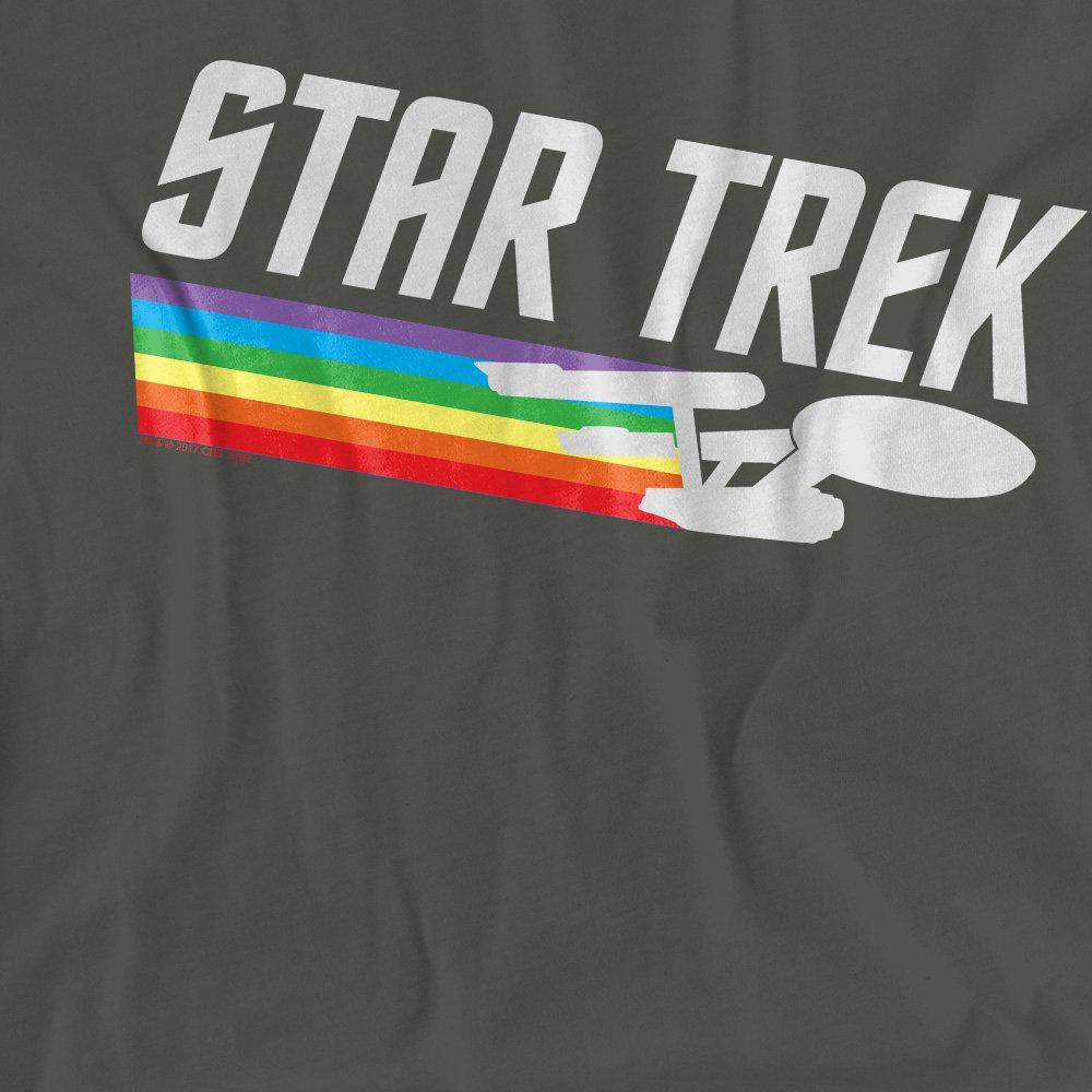 Charcoal - Star Trek - Star Trek Rainbow Trail Ladies T Shirt Charcoal - 2