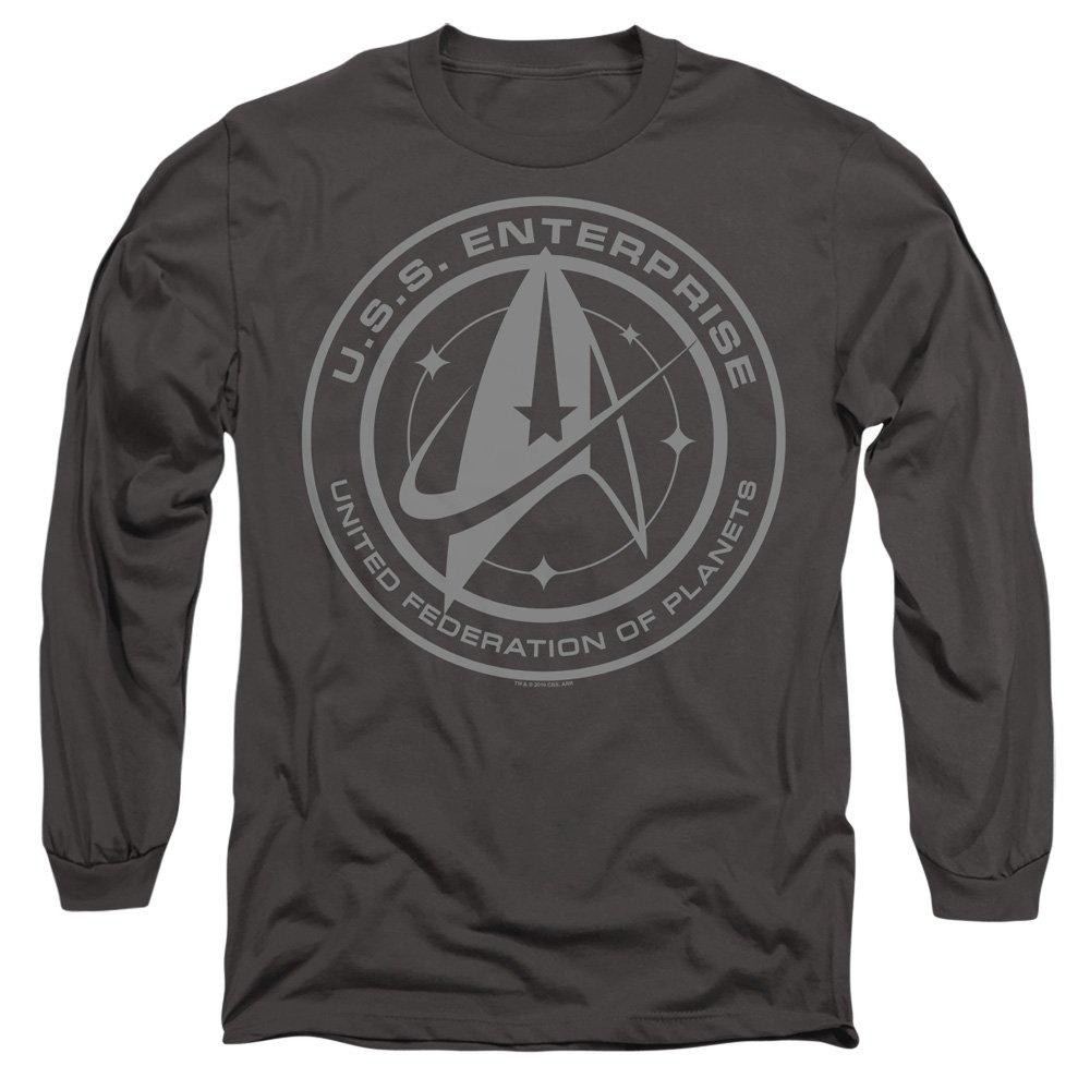 Charcoal - Star Trek - Star Trek Discovery Enterprise Crest Long Sleeve T - 1