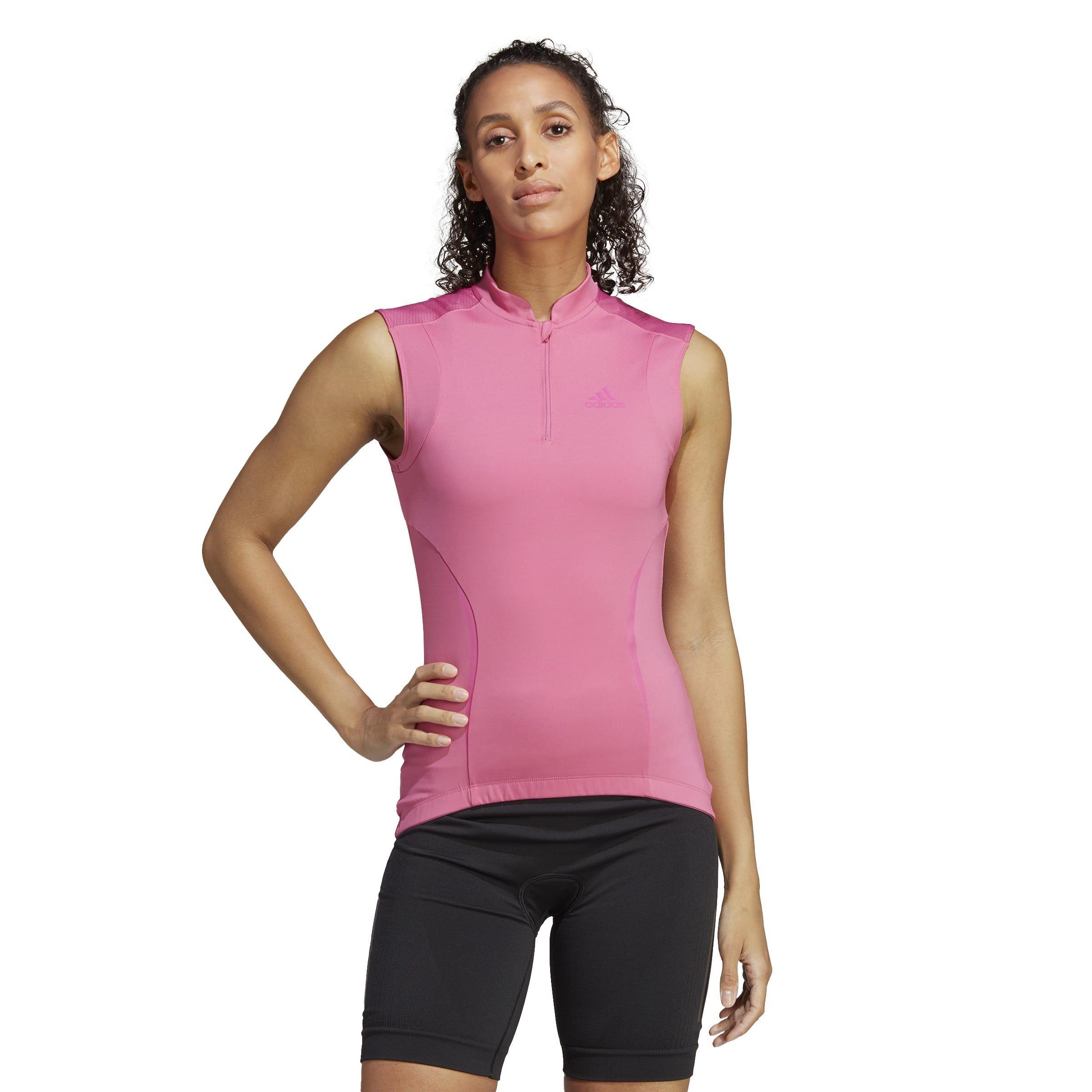 Fuchsia - adidas - The Sleeveless Cycling Top Womens - 2