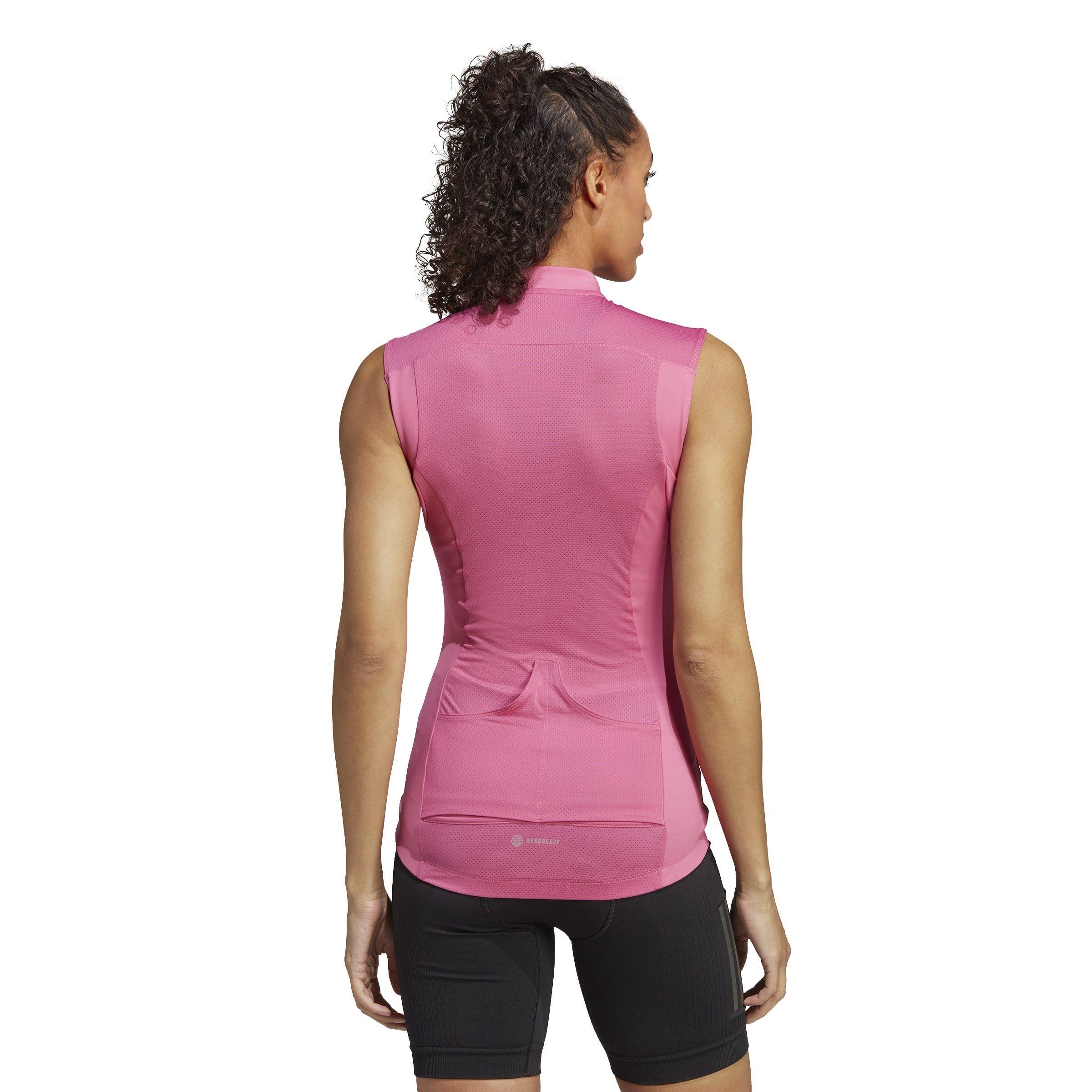 Fuchsia - adidas - The Sleeveless Cycling Top Womens - 3